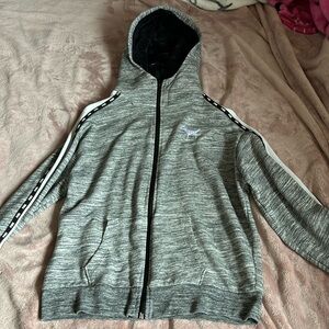 Pink gray sweater